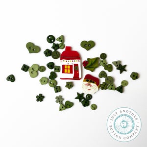 Christmas House Button Mix Pack by Just Another Button Company  