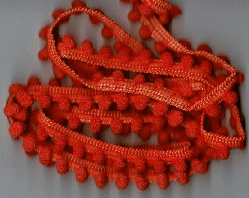 Mini Pom Pom - Fra-Orange  -  1 yards by Dames of the Needle  