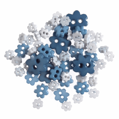 Mini Flower Blue - Buttons  2.5g B6168\15