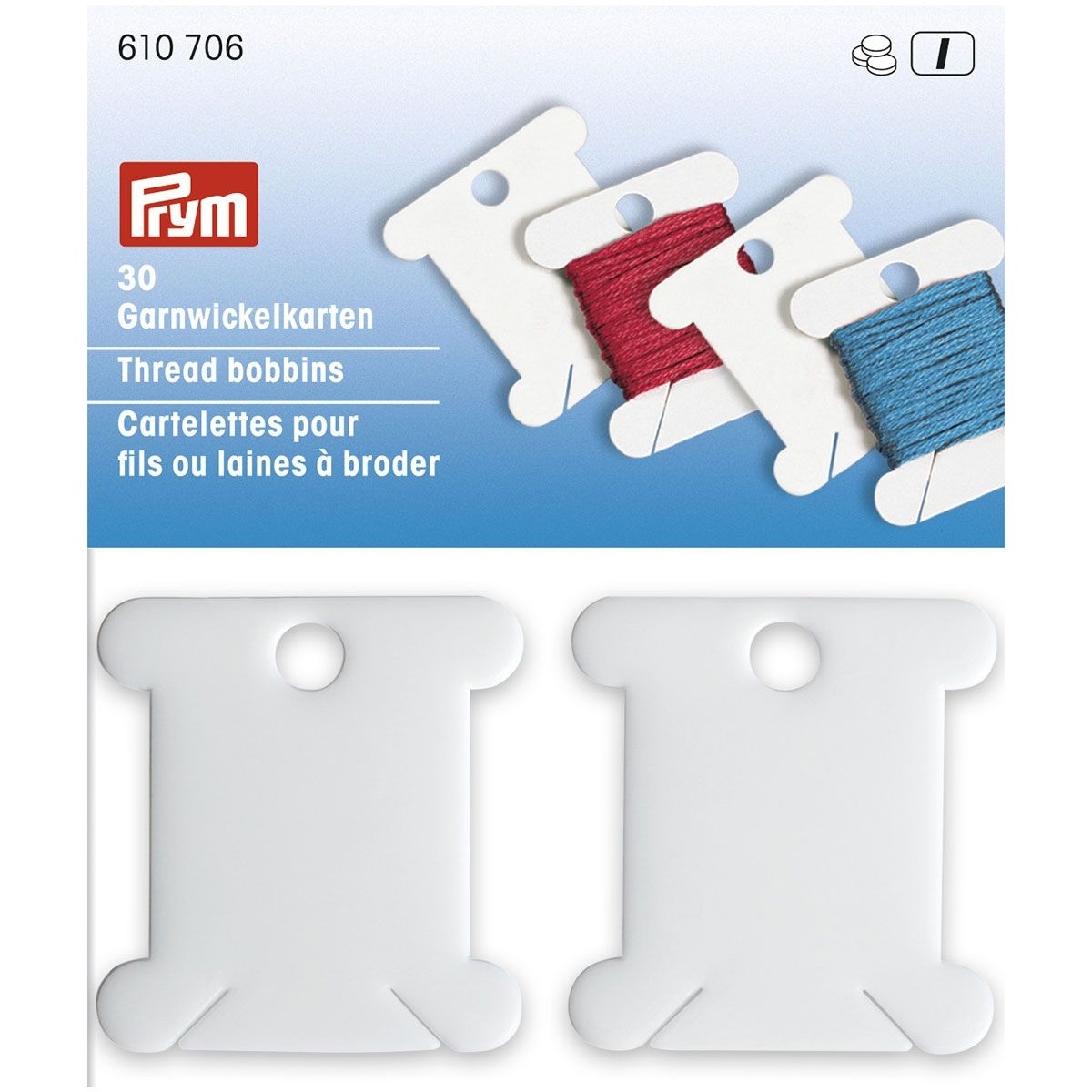 Embroidery Thread Bobbins: Plastic: 30 Pieces by Prym