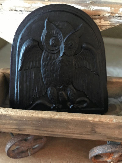 Old Mr. Owl -  Black Waxer by  Stacy Nash Primitives -  only 2 in stock