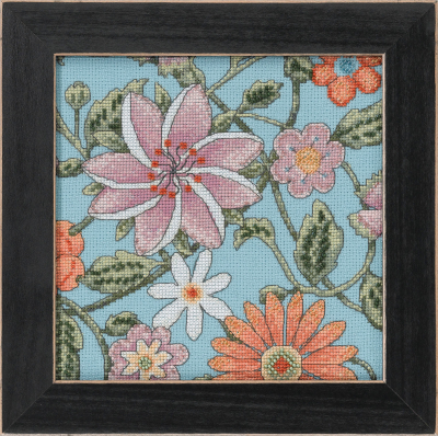  DM302214  Floral Blue 2 by Mill Hill 