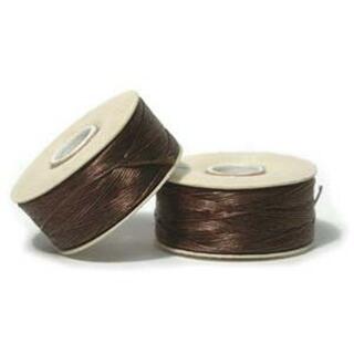 Brown -  size D -  58 meter per bobbin  - 1 per pack