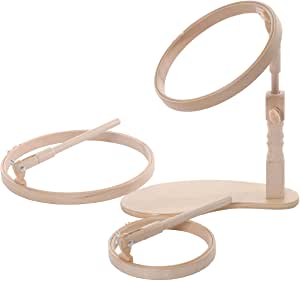 SEATAE Seat Frame  with 15cm, 20cm & 25cm x 2cm -  6", 8" & 10" x  1"  hoops. Wood effect base