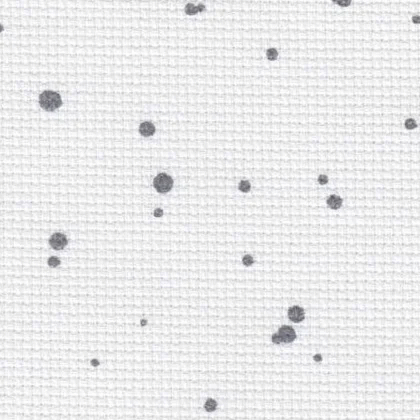 Splash - White With Grey Splash : 14 count Aida : Zweigart : Half metre 50cm x 110cm  