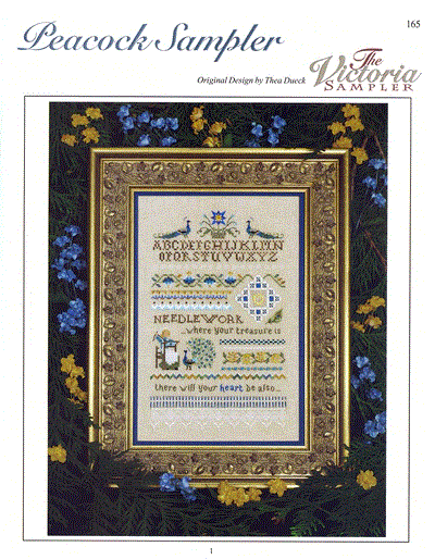 165 Peacock Sampler by The Victoria Sampler 