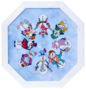 Snowmen Ala Round GP197  by Glendon Place 