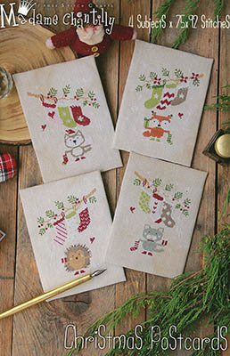  Christmas Postcards by Madame Chantilly 