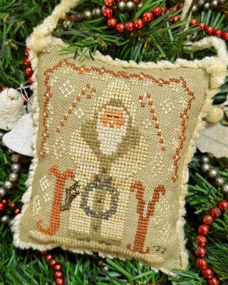 Joyful Santa - Santa Ornament by Homespun Elegance 