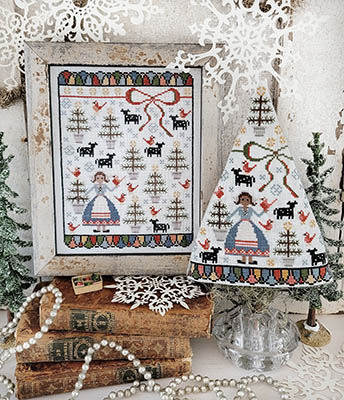 Eighth Day of Christmas Sampler & Tree by Hello From Liz Mathews
