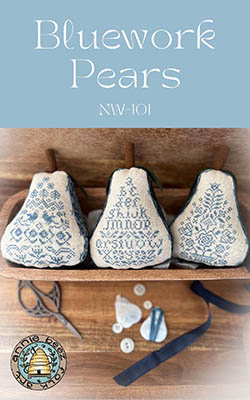 Bluework Pears by Annie Beez Folk Art  