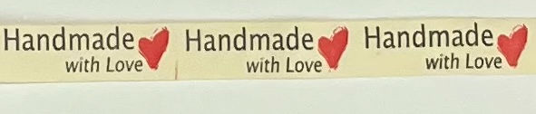 Cotton Tape Ribbon - Handmade with Love   by Sew Cool 
