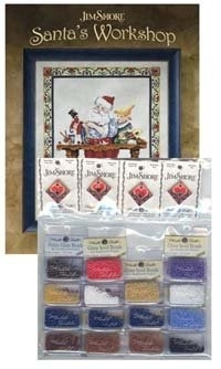 JSP001 Santa's Workshop Embellishment Pack & Chart by Mill Hill 