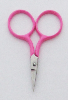 Tamsco - Tiny Snips Silver finish with Pink Handles Embroidery TM121P 