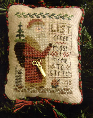 Santa Please Bring Me - Santa Ornament 2008 by Homespun Elegance 