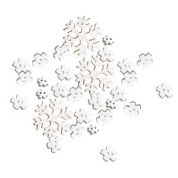  Snowflakes - Button Basics  - Pack approx 30 by Just Another Button Company 