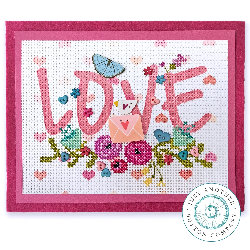 Hearts & Flowers Perforated Paper Kit with free chart by Just Another Button Company