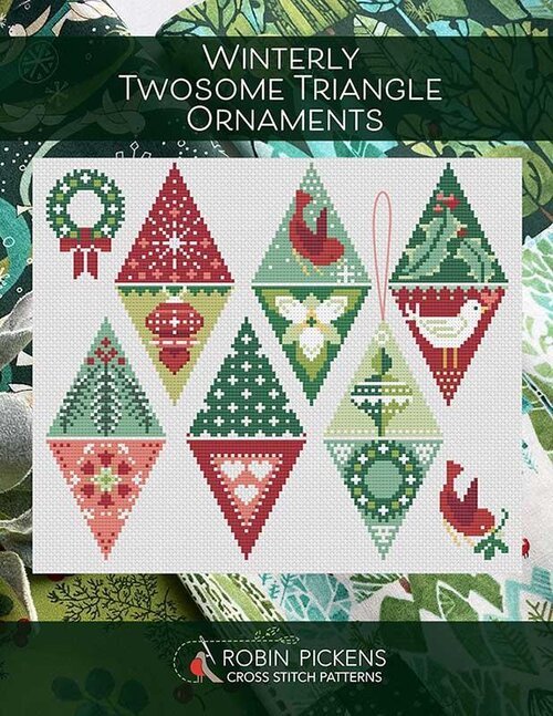 Robin Pickens INC - Winterly Twosome Triangle Ornaments