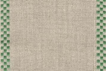 Checkers Natural/Green.  27 count Linen. 29"  x  4.7" Discontinued 