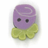 2322W Wee Purple Ribbon Rose by Just Another Button Company