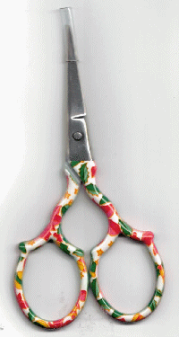 Milanese Scissors  Red Flower  by Sew Cool