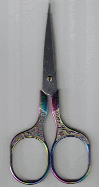 Floral Rainbow Embroidery Sewing Scissors by Sew Cool 2 in stock