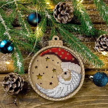 Wonderland Crafts - FLK-365 – "Santa Under the Stars” Wooden Bead Kit 