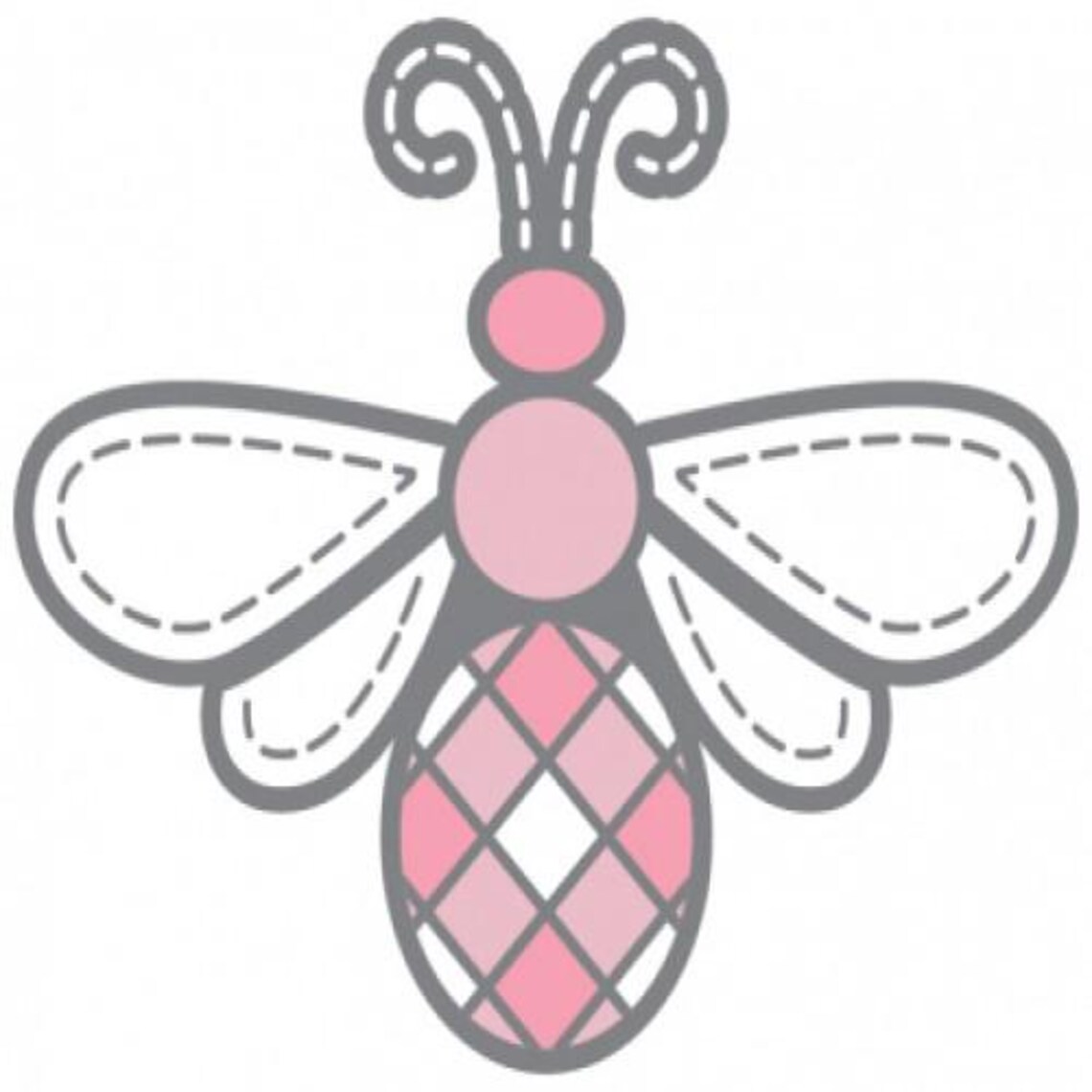 It's Sew Emma - Needle Minder - Cottage Bee in Bonnet  Pink Enamel  
