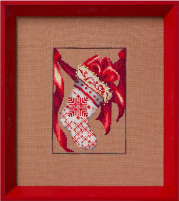 Nora Corbett - Red Ribbon Stocking Christmas Fair Isle Red Collection 