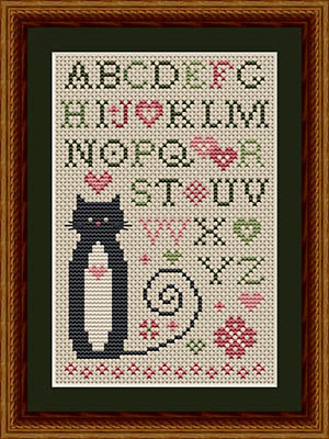 Heart Alphabet Cat by Happiness Is Heartmade 