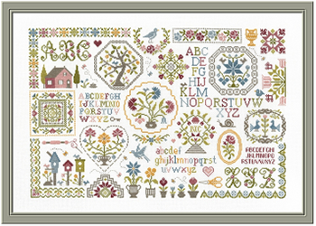  Sampler Aux Medaillons by Jardin Prive'