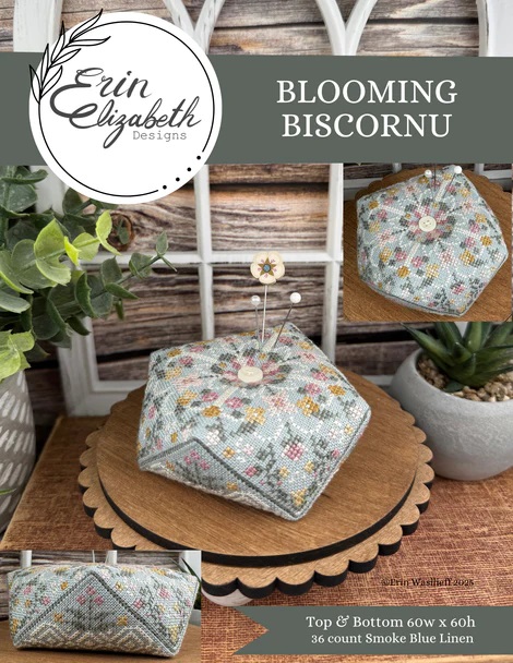  Blooming Biscornu by Erin Elizabeth