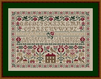 Pomegranate Alphabet Sampler by Happiness Is Heartmade