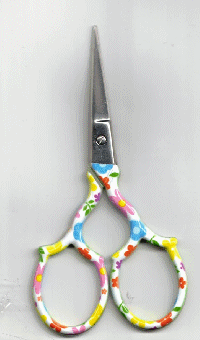 Sew Cool - Milanese Scissors White Flower  