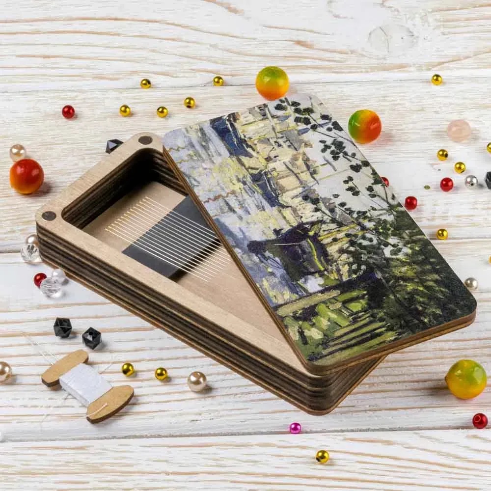 Wonderland Crafts - FLZB(N)129 box - 15cm x 7cm x 3cm - Plywood ( Needles not included ) 