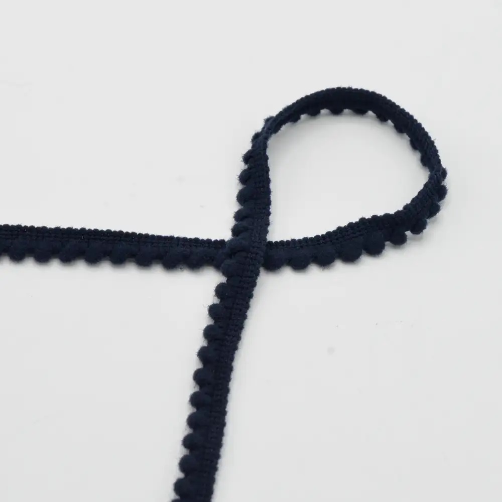 Pom Pom Ribbon - Marine 508 - 4 mm  Per Meters by QT
