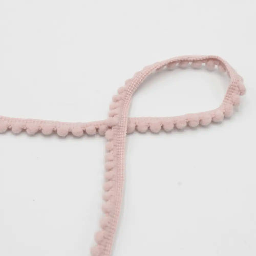 Pom Pom Ribbon - Poudre 531 - 6mm  Per Meters by QT