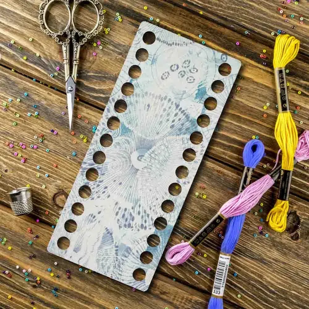 Woodland Crafts - FLZ(P)-096 Sea Ornaments, Narrow Rectangular Thread organizer   